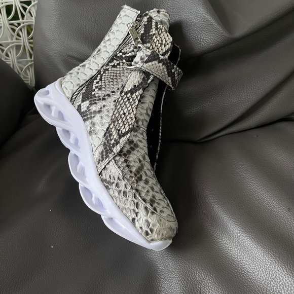 Python Snakeskin High Top Sneakers - Picture 5 of 17